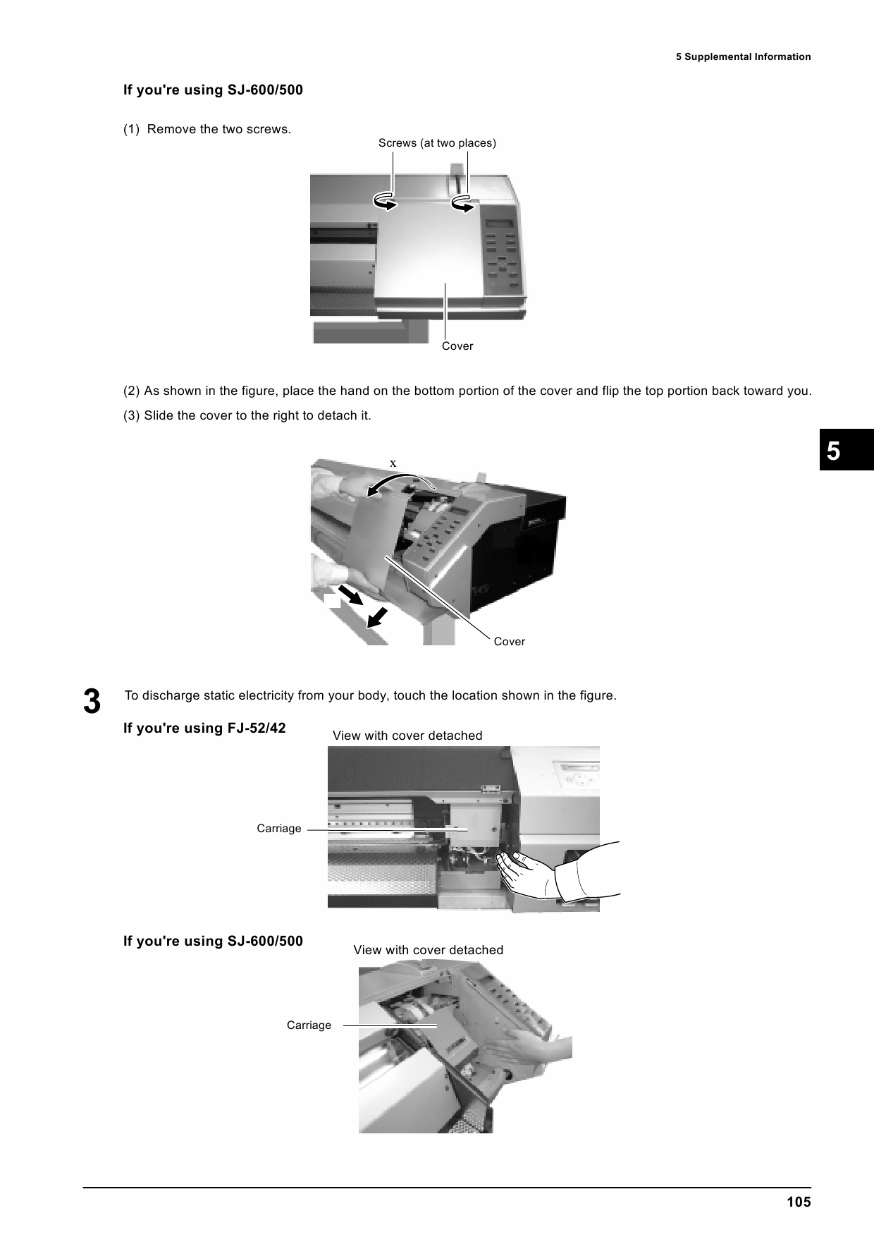 Roland SOLJET SJ 600 500 Service Notes Manual-5